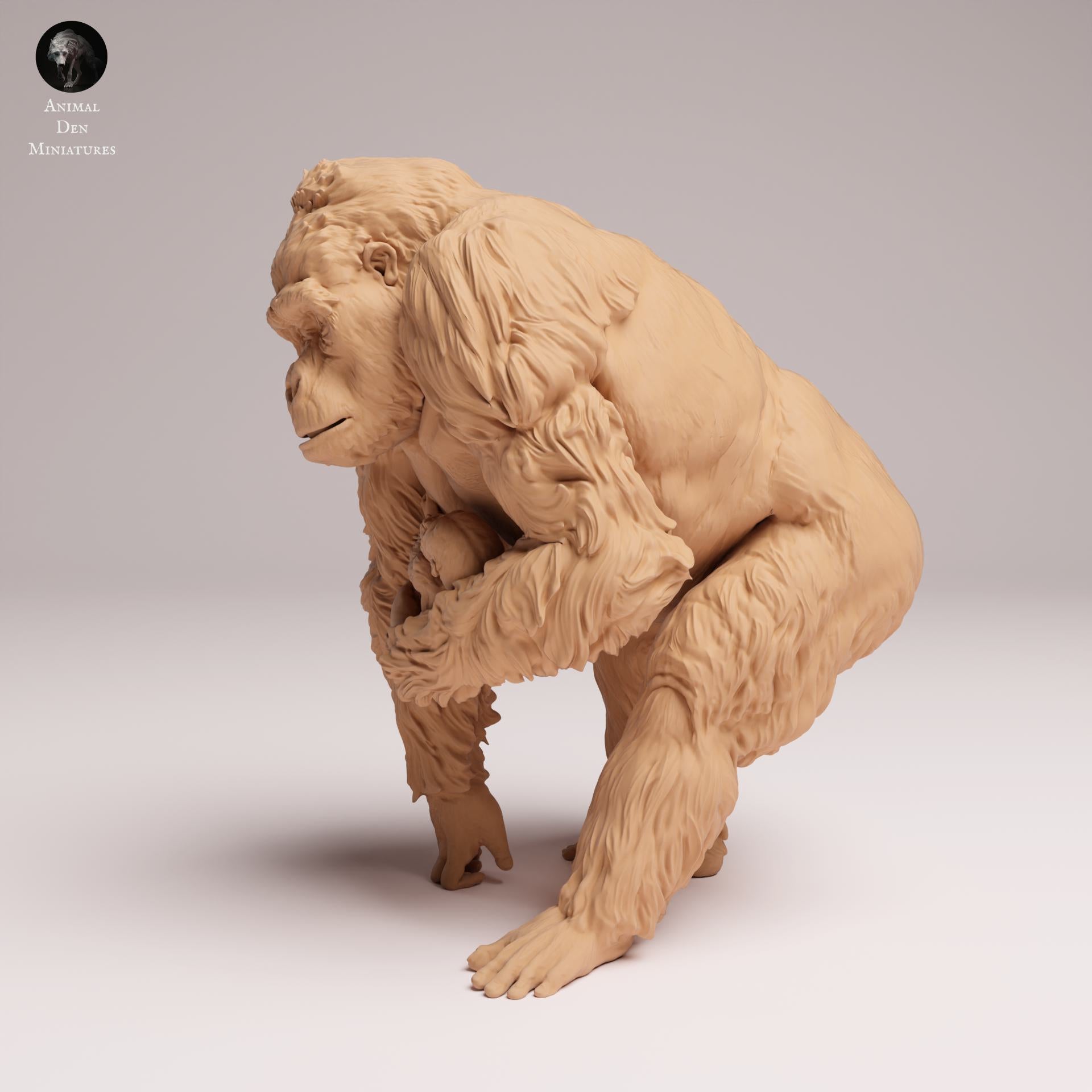 Product photo Animal Figure Diorama, Model Building: 0: Jungle Animal Figure: Eastern Lowland Gorilla Female with Young (Ref 25_07_10)