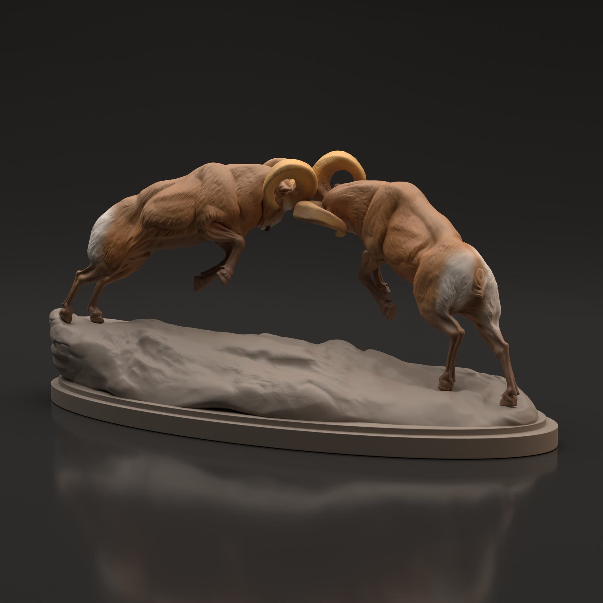 Product photo Animal Figure Diorama, Model Building: 0: Wildlife Figure: Battle Scene Bighorn Sheep – Ram (Ref 01_01_53)