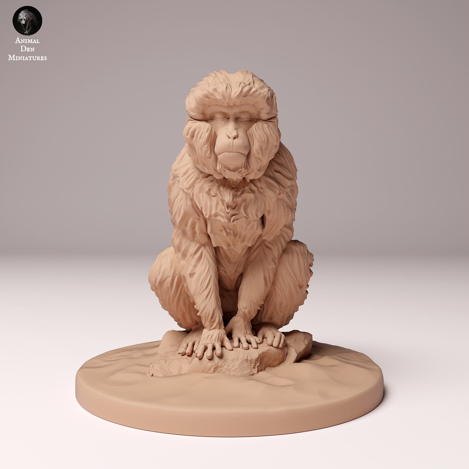 Product photo Animal Figure Diorama, Model Building: 0: Wild Animal Figure: sitting Japanese Macaque (Ref 24_10_05)