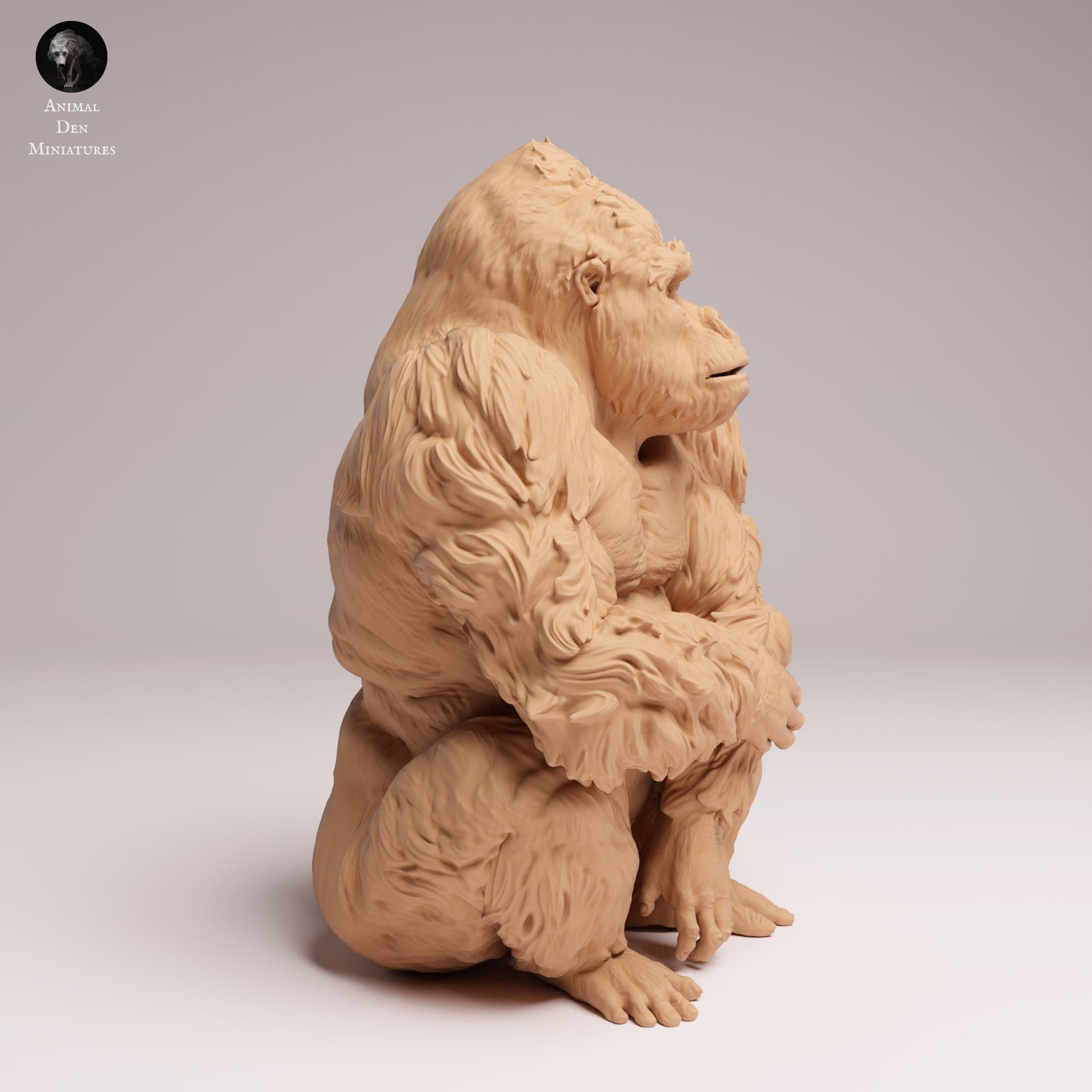 Product photo Animal Figure Diorama, Model Building: 0: Jungle Animal Figure: Sitting Eastern Lowland Gorilla – Silverback (Ref 25_07_06)