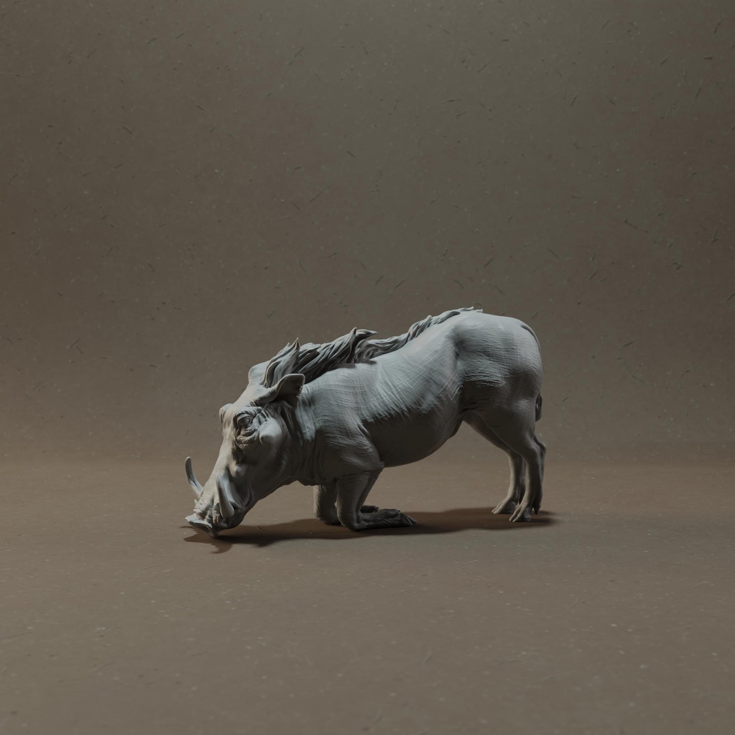 Product photo Animal Figure Diorama, Model Building: 0: Savanna Animals Figure: Kneeling Warthog – Common Warthog (Ref 01_01_56)