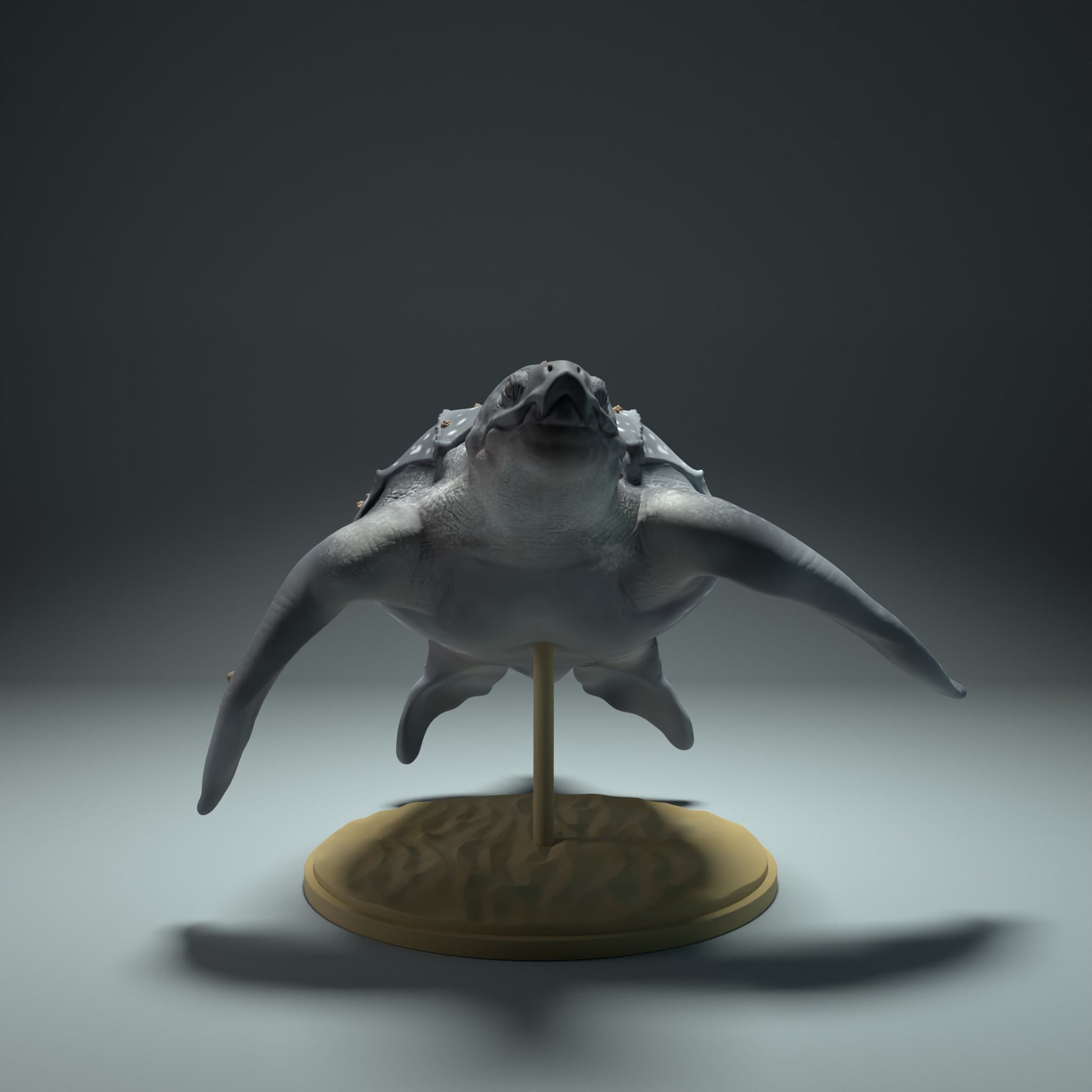 Product photo Animal Figure Diorama, Model Building: 0: Sea Creature Figure: Swimming Leatherback Turtle (Ref 01_01_32)