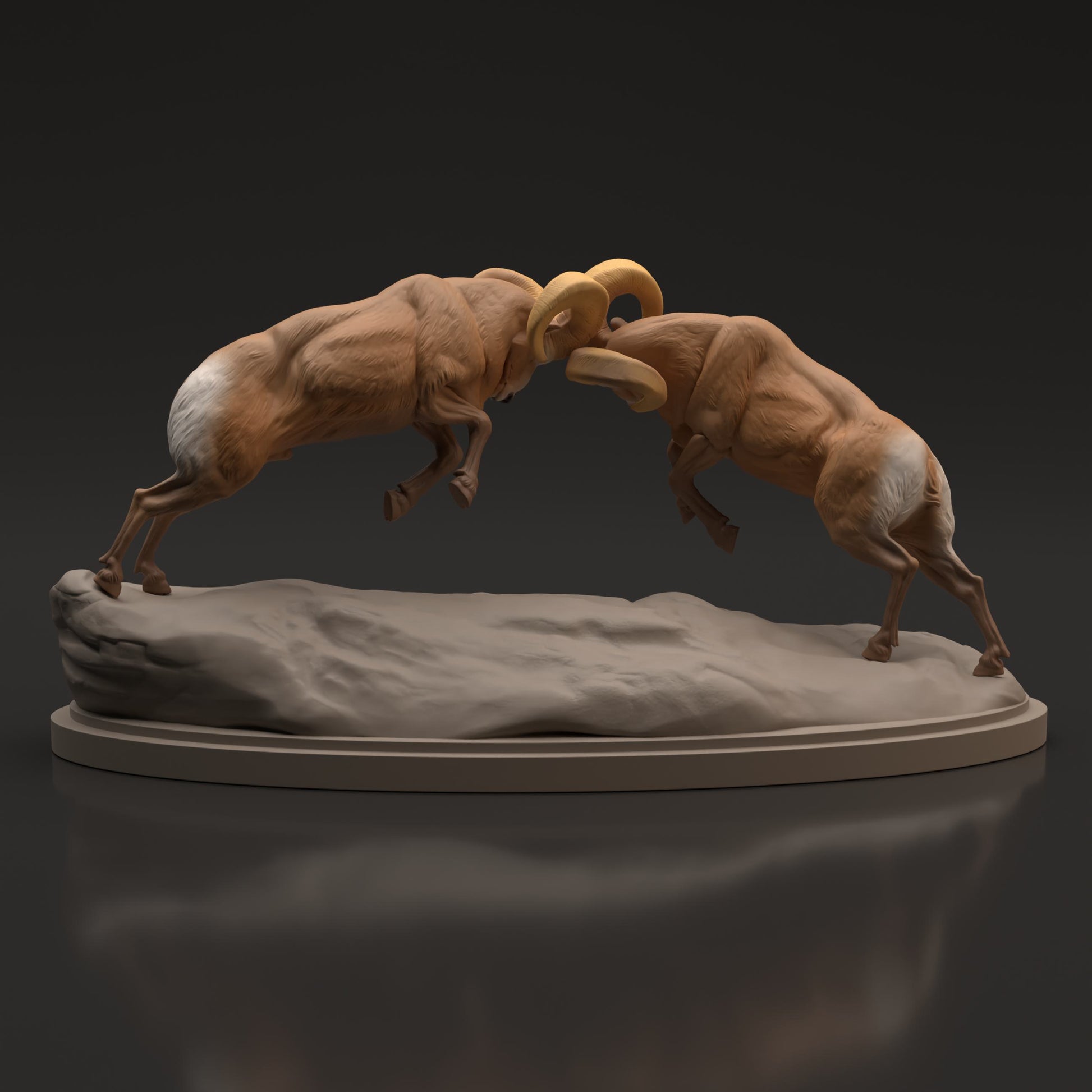 Product photo Animal Figure Diorama, Model Building: 0: Wildlife Figure: Battle Scene Bighorn Sheep – Ram (Ref 01_01_53)
