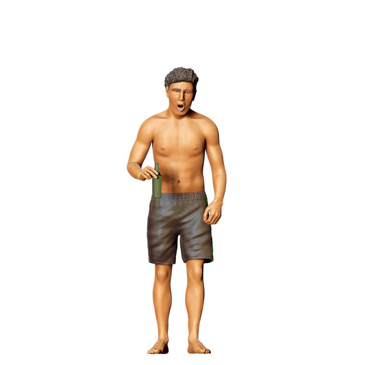 Diorama model building product photo 0: Pool Party Guests - Man with Beer Bottle (Ref. No. 325)