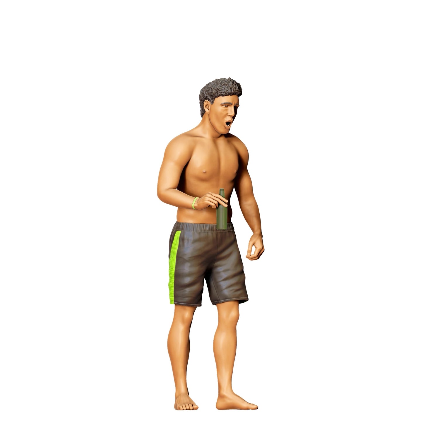 Diorama Modellbau Produktfoto 0: Pool Party Gäste - Mann mit Bierflasche (Ref. Nr. 325)