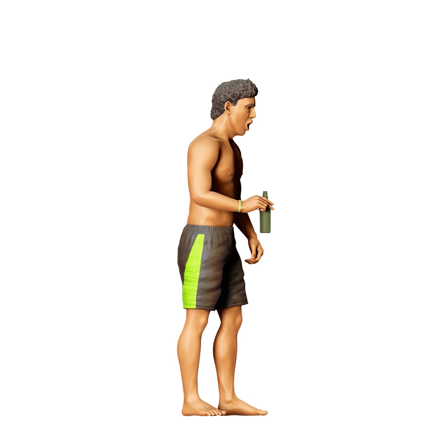 Diorama Modellbau Produktfoto 0: Pool Party Gäste - Mann mit Bierflasche (Ref. Nr. 325)