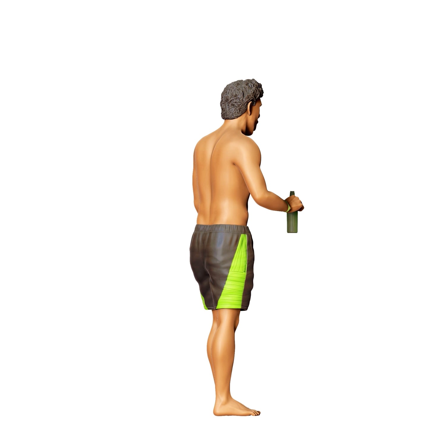 Diorama Modellbau Produktfoto 0: Pool Party Gäste - Mann mit Bierflasche (Ref. Nr. 325)