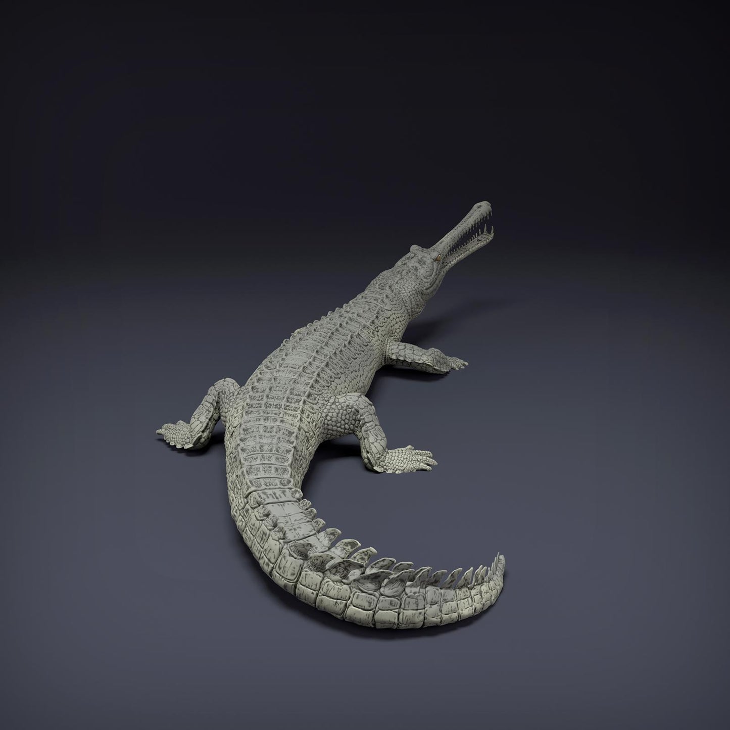 Product photo Animal Figure Diorama, Model Building: 0: Jungle Animal Figure: Ganges Gavial – Gharial (Ref 01_01_80)