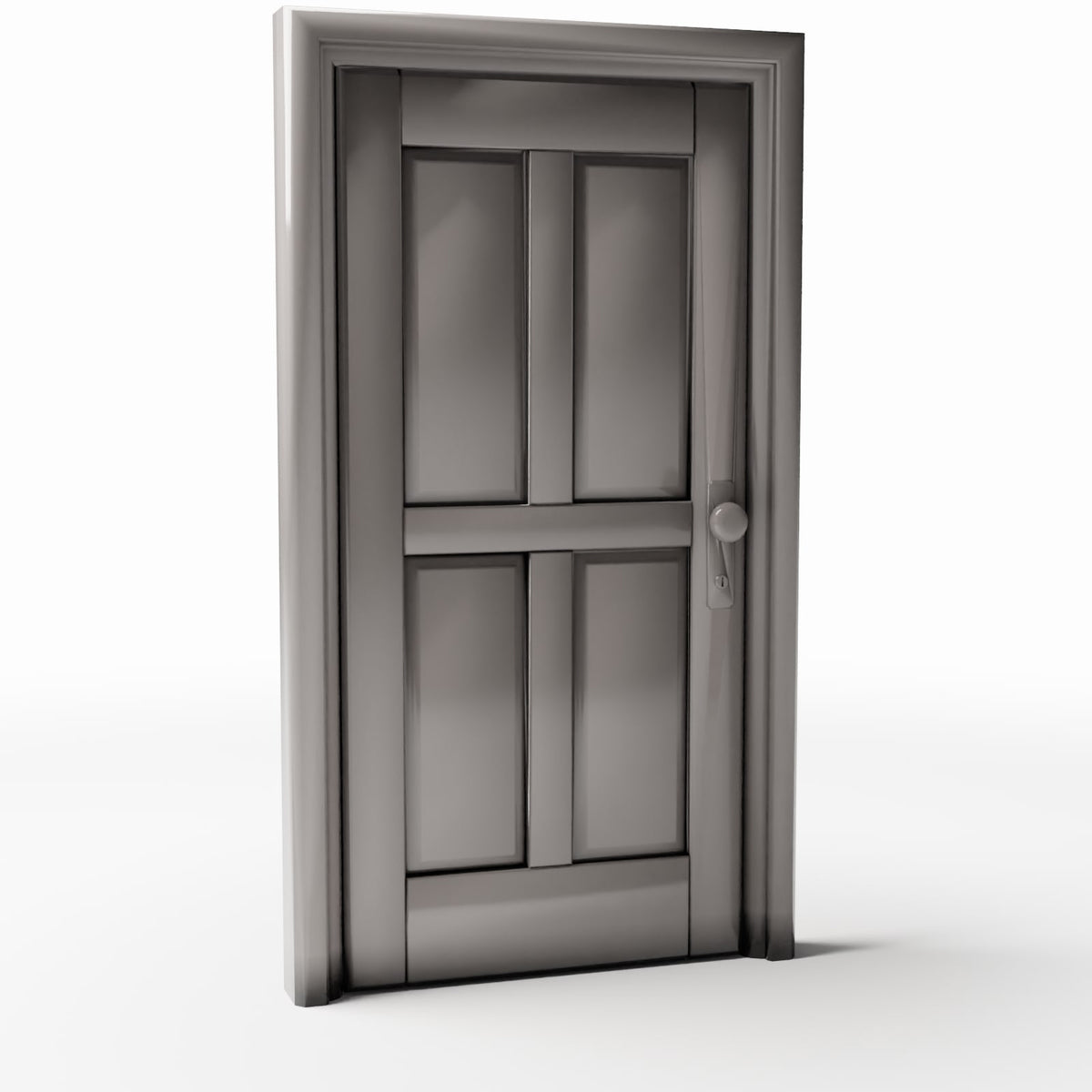 Diorama model-building product photo 3: Diorama Building: Panelled Door with Knob (Ref. 707D)