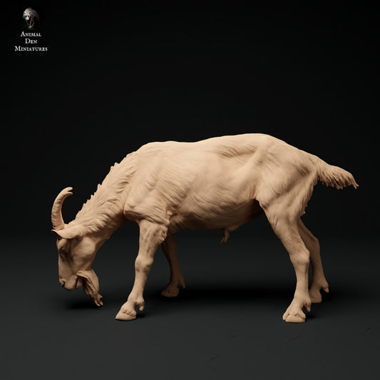 Product photo animal figure diorama, model building: 0: Alpine goat: grazing