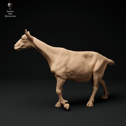 Product photo animal figure diorama, model building: 0: Alpine goat: walking