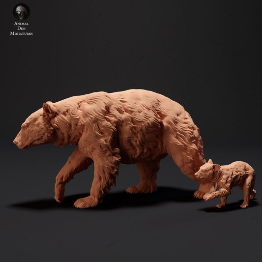 Product photo Animal Figure Diorama, Model Building: 0: Black Bear with Cub: Animals of the North