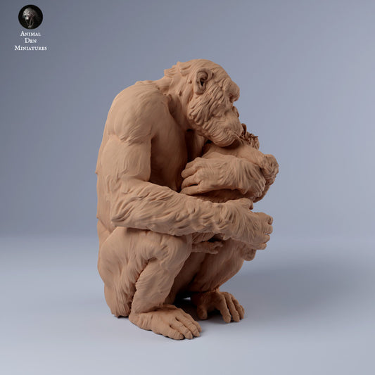 Product photo Animal Figure Diorama, Model Building: 0: Chimpanzee Mother with Baby: Animals from Africa