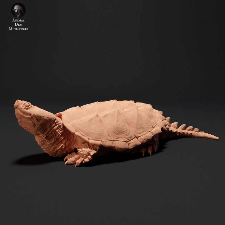Product photo animal figure diorama, model building: 0: Snapping turtle sunning: Animals of the North