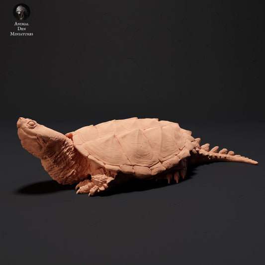 Product photo animal figure diorama, model building: 0: Snapping turtle sunning: Animals of the North