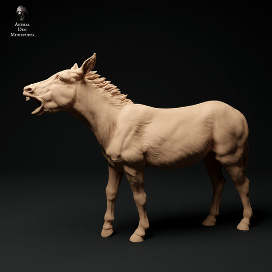 Product photo animal figure diorama, model building: 0: Farm animal figure: roaring donkey