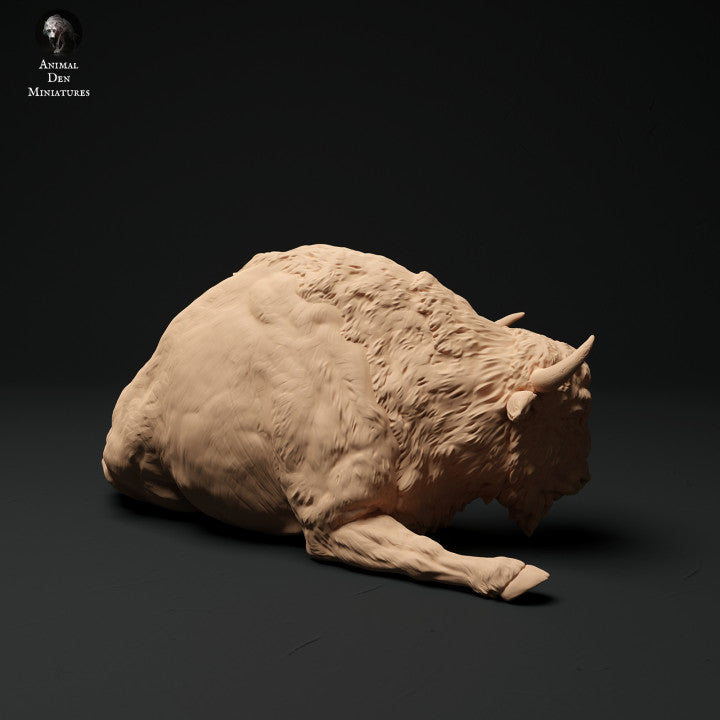 Product photo Animal Figure Diorama, Model Building: 0: Bison Cow Lying: Animals from Europe