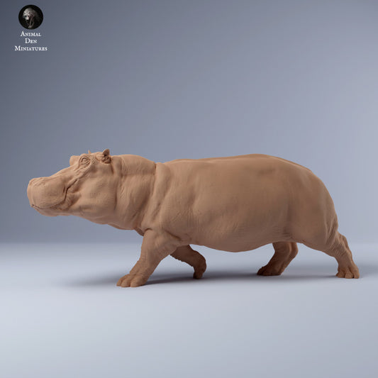 Product photo Animal Figure Diorama, Model Building: 0: Hippo running: Animals from Africa