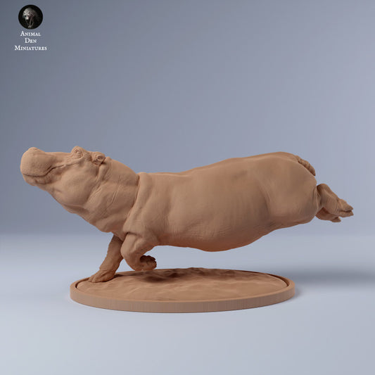 Product photo Animal Figure Diorama, Model Building: 0: Hippo/Female Hippopotamus Swimming: Animals from Africa