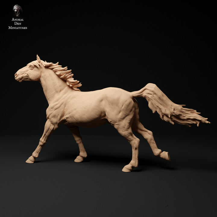 Product photo Animal Figure Diorama, Model Building: 0: Konik/ Small Wild Horse Running: Animals from Europe