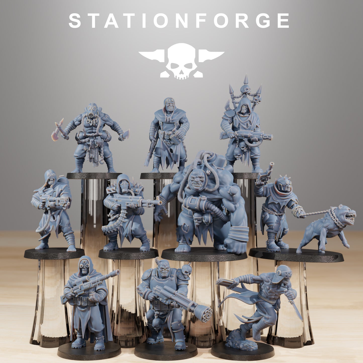 Product photo Tabletop 28mm The Printing Goes Ever On (TPGEO) 0: Corrupted Guard Nomads