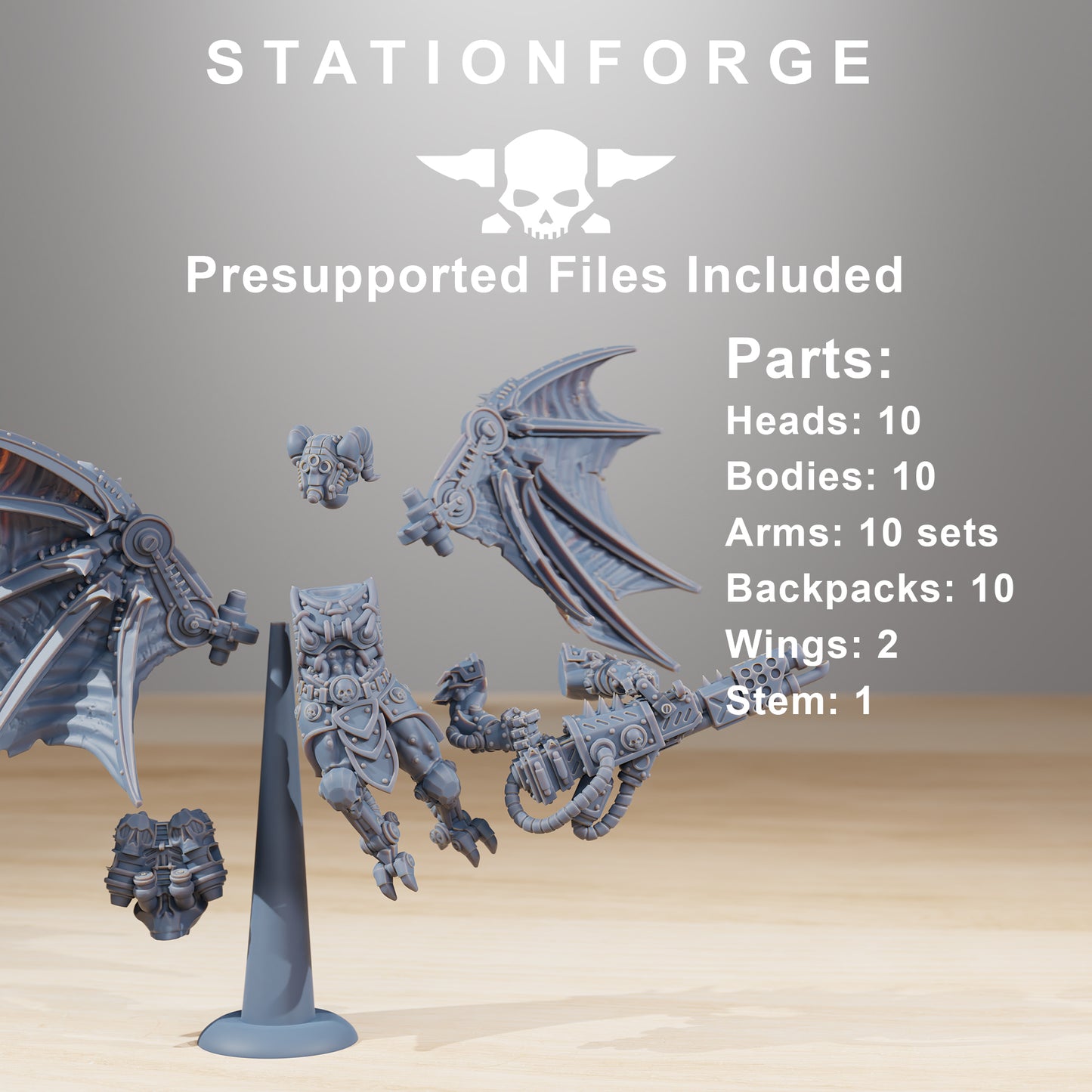 Product photo Tabletop 28mm The Printing Goes Ever On (TPGEO) 0: Pythonicus Flyers