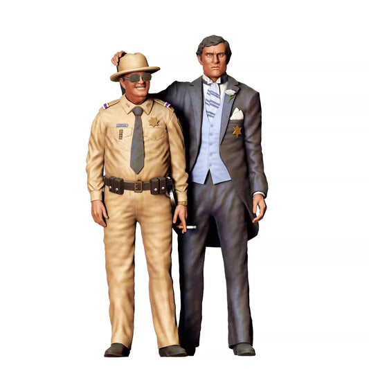 Diorama model building product photo 0: Sheriff and Mayor – figure pair in uniform and suit (Ref. No. 407)
