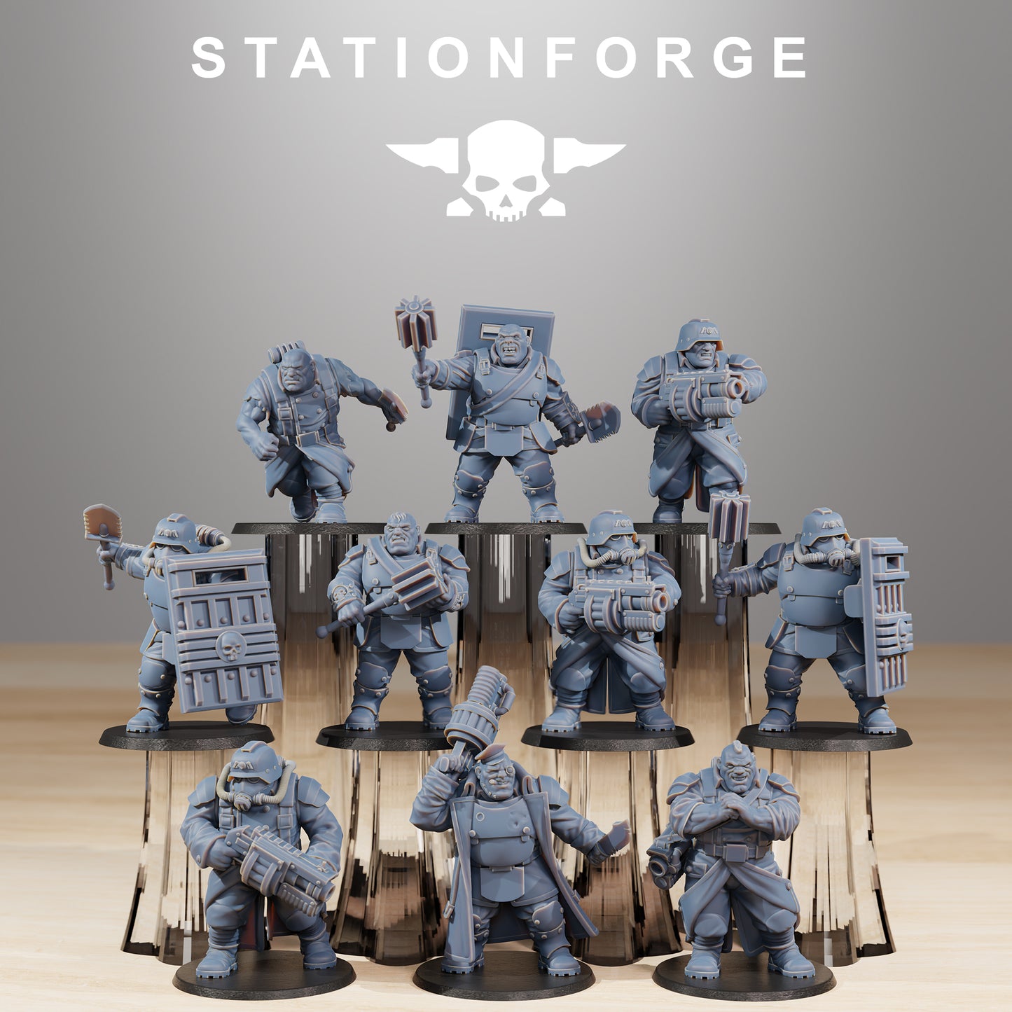 Product photo Tabletop 28mm The Printing Goes Ever On (TPGEO) 0: GrimGuard Mutants