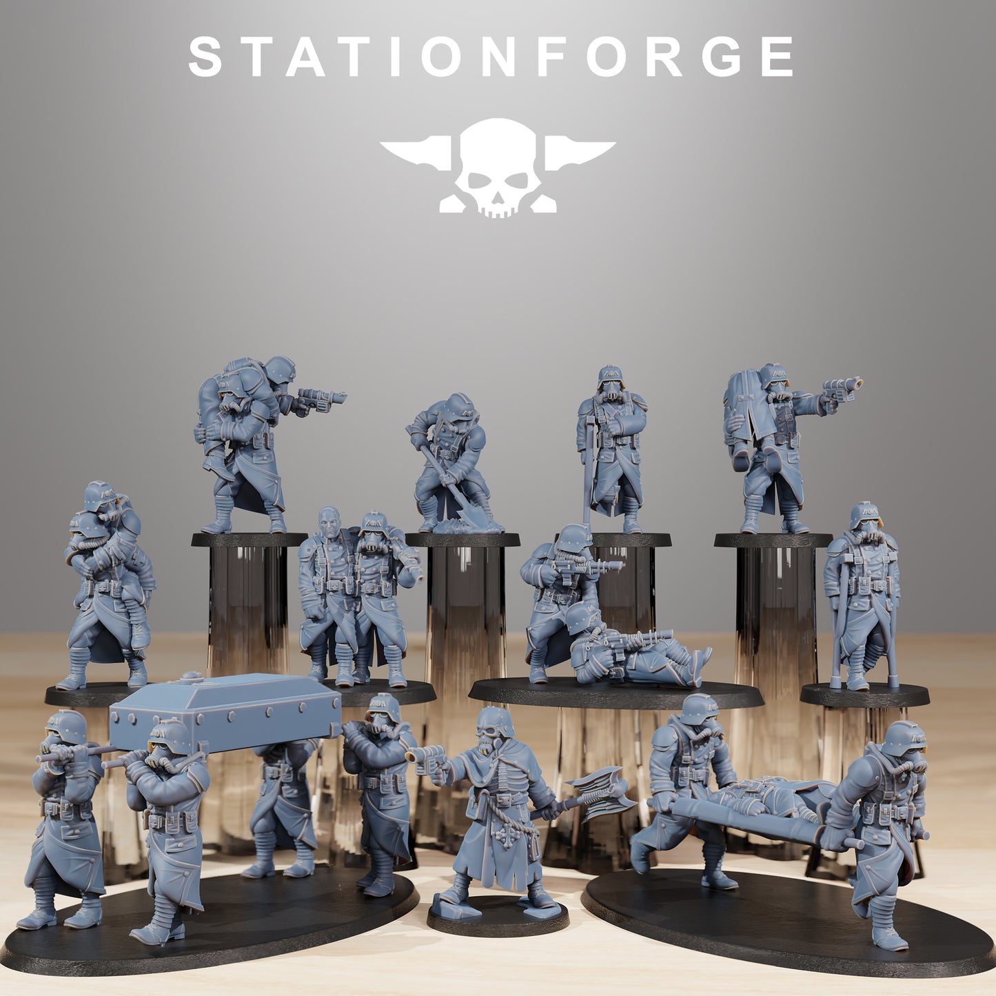 Product photo Tabletop 28mm The Printing Goes Ever On (TPGEO) 0: GrimGuard Casualties