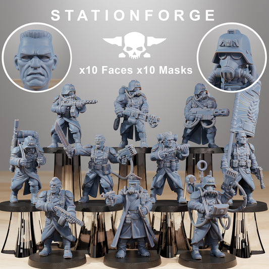 Product photo Tabletop 28mm The Printing Goes Ever On (TPGEO) 0: GrimGuard Combatants