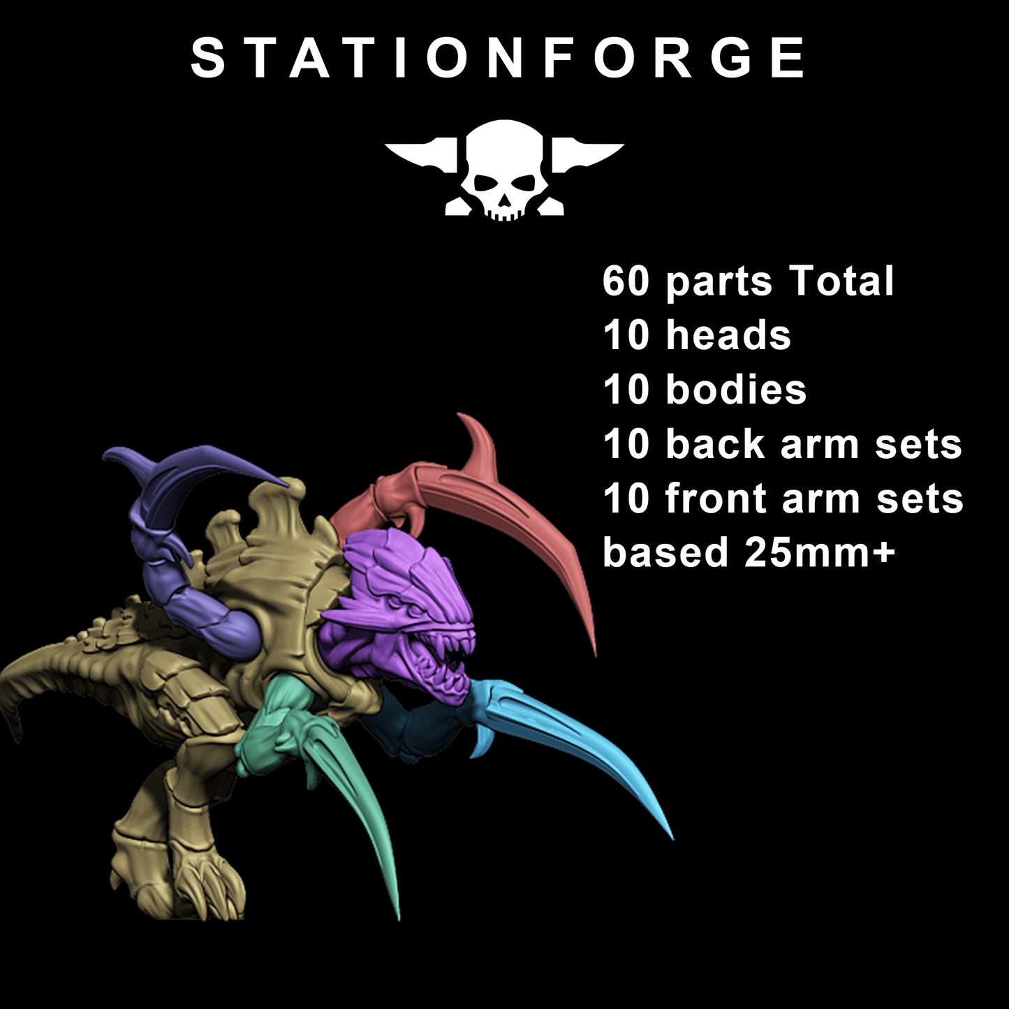 Produktfoto Tabletop 28mm The Printing Goes Ever On (TPGEO) 0: Xenarid Infantry Melee Unit