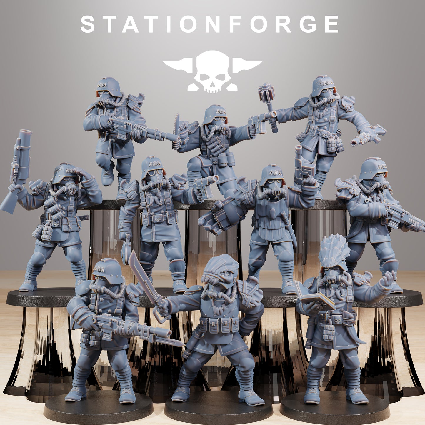 Product photo Tabletop 28mm The Printing Goes Ever On (TPGEO) 0: GrimGuard Xenarid Hunters