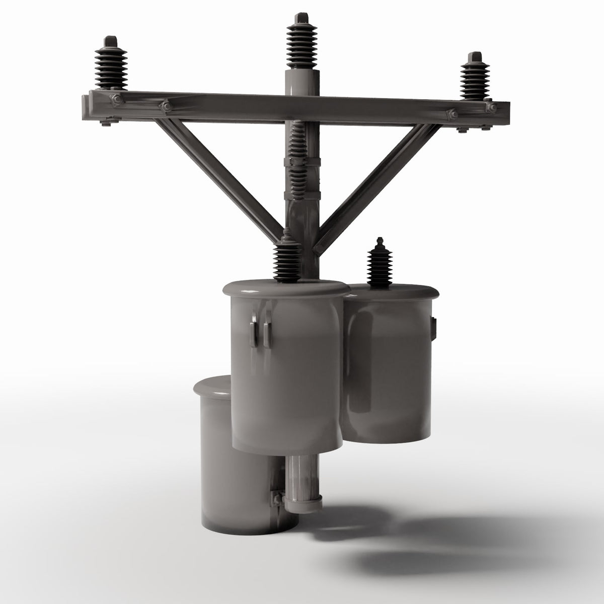 Diorama model-building product photo 3: Diorama Infrastructure: Concrete Utility Pole with Three Transformers (Ref. 910D)