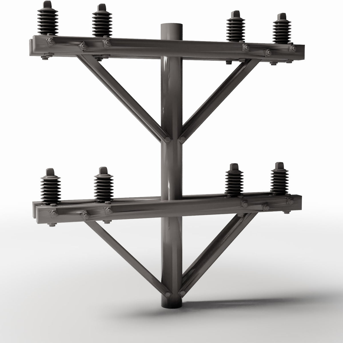 Diorama model-building product photo 3: Diorama Infrastructure: Concrete Power Pole with 8 Insulators (Ref. 924D)