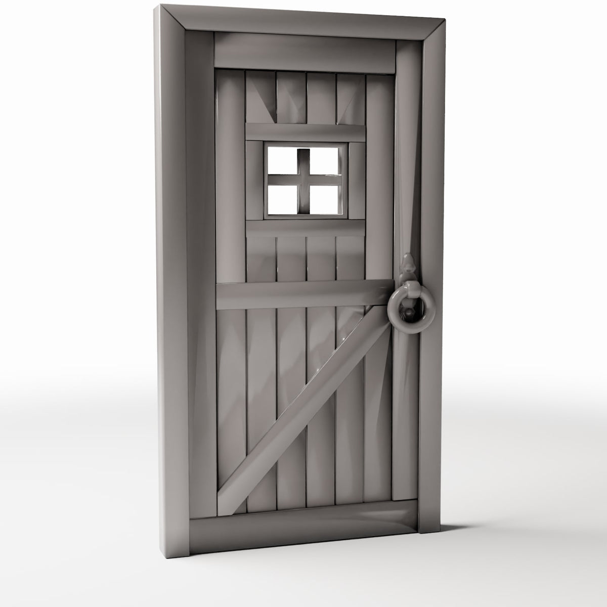 Diorama model-building product photo 3: Diorama Building: Rustic Wooden Door with Window (Ref. 964D)