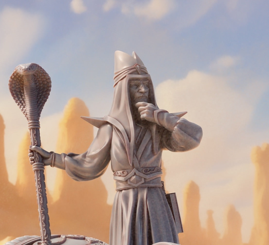 Product photo Tabletop 28mm The Printing Goes Ever On (TPGEO) 0: Leader of the East: Captain and Advisor - Oriental Desert Nomads
