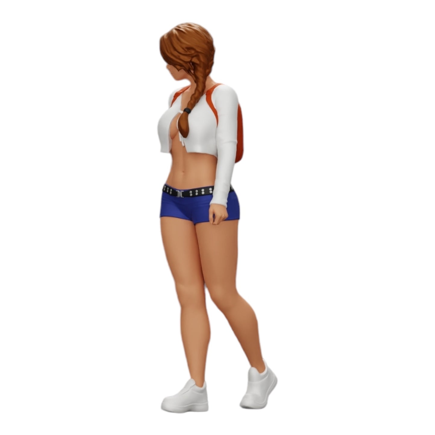 Produktfoto 0: Sexy Mädchen, in Shorts, Minishirt und Rucksack (Ref Nr. A0)