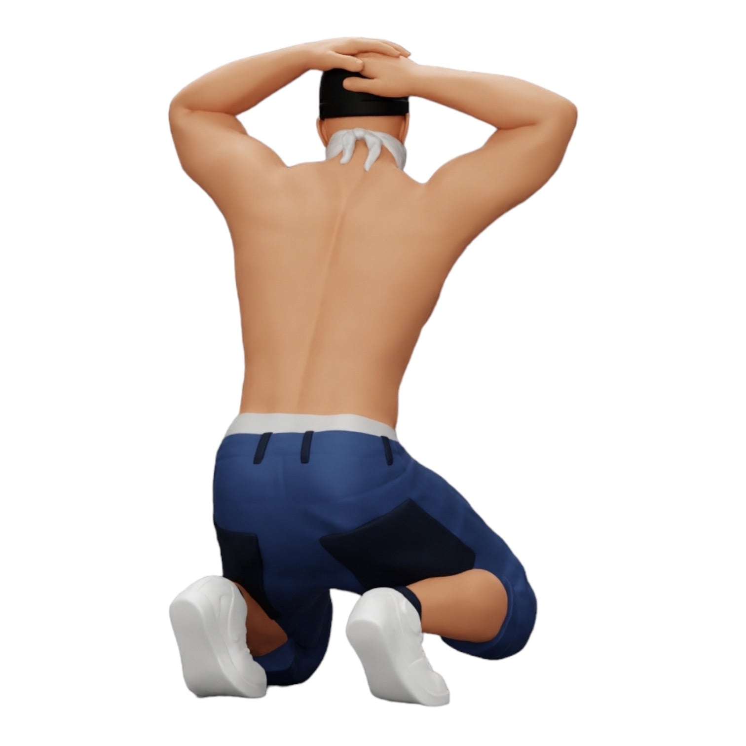 Diorama model building product photo 0: Gangster with mask and hat before arrest (Ref No. A2)