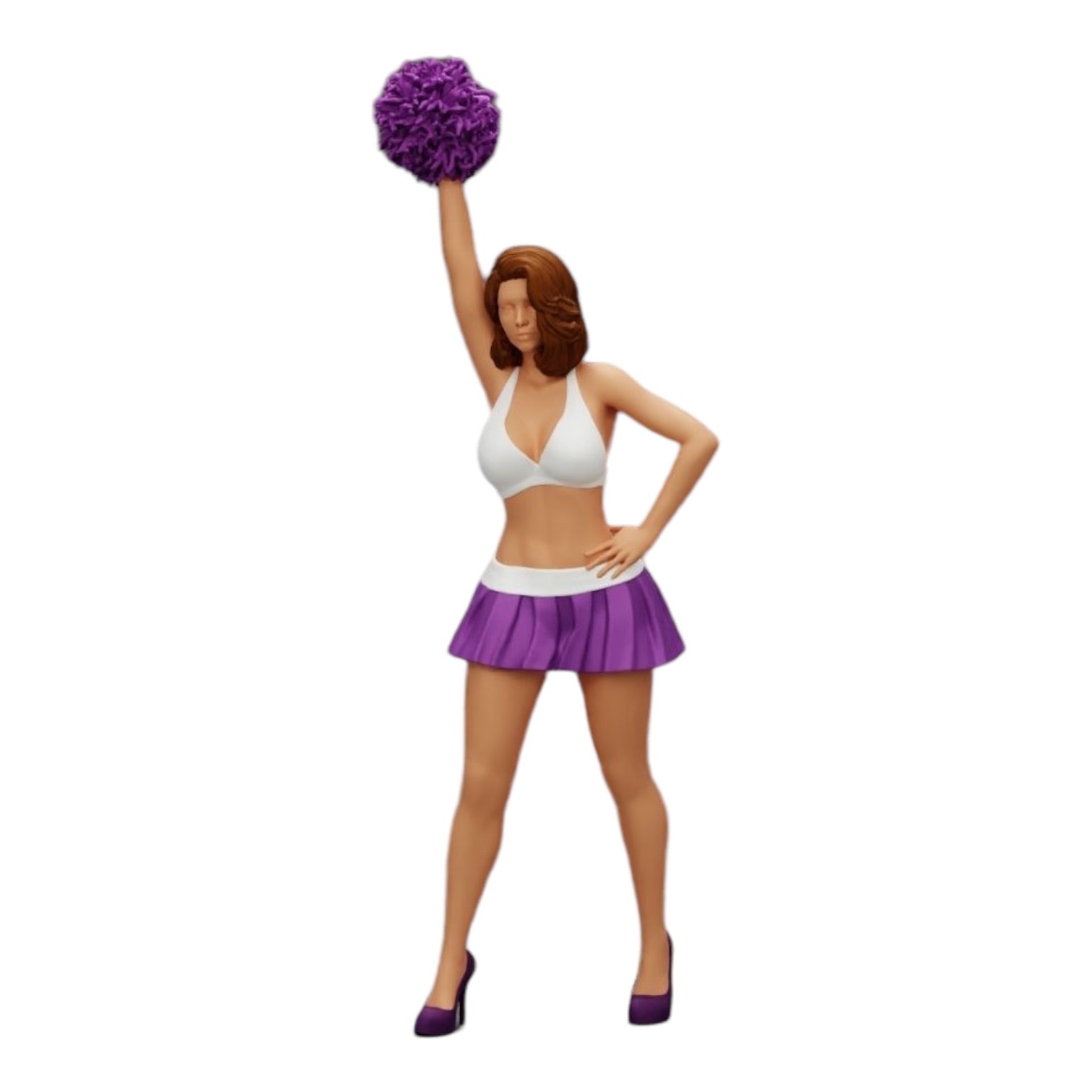 Diorama model building product photo 0: Young girl/ cheerleader with pom poms cheering (Ref No. A3)