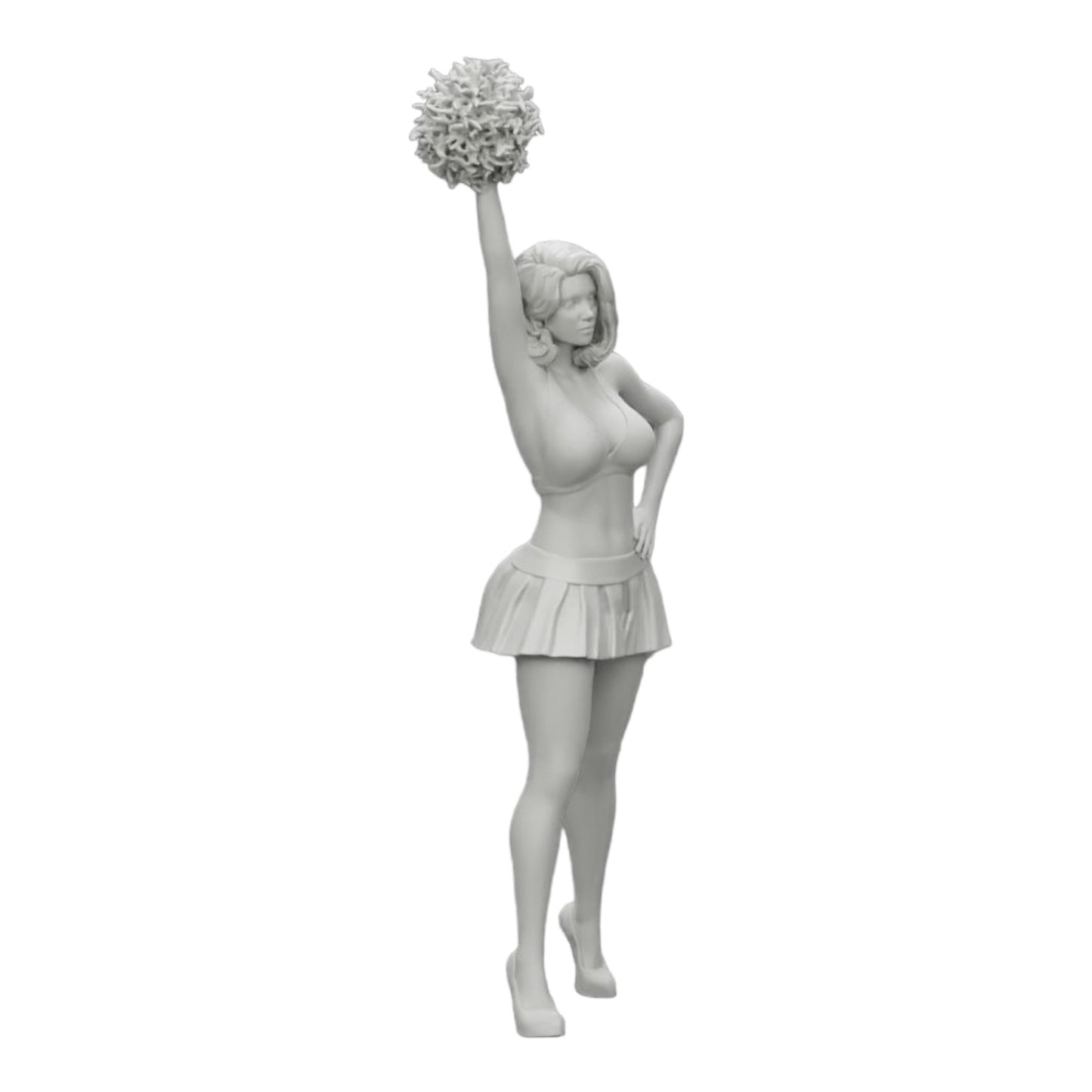 Diorama model building product photo 0: Young girl/ cheerleader with pom poms cheering (Ref No. A3)