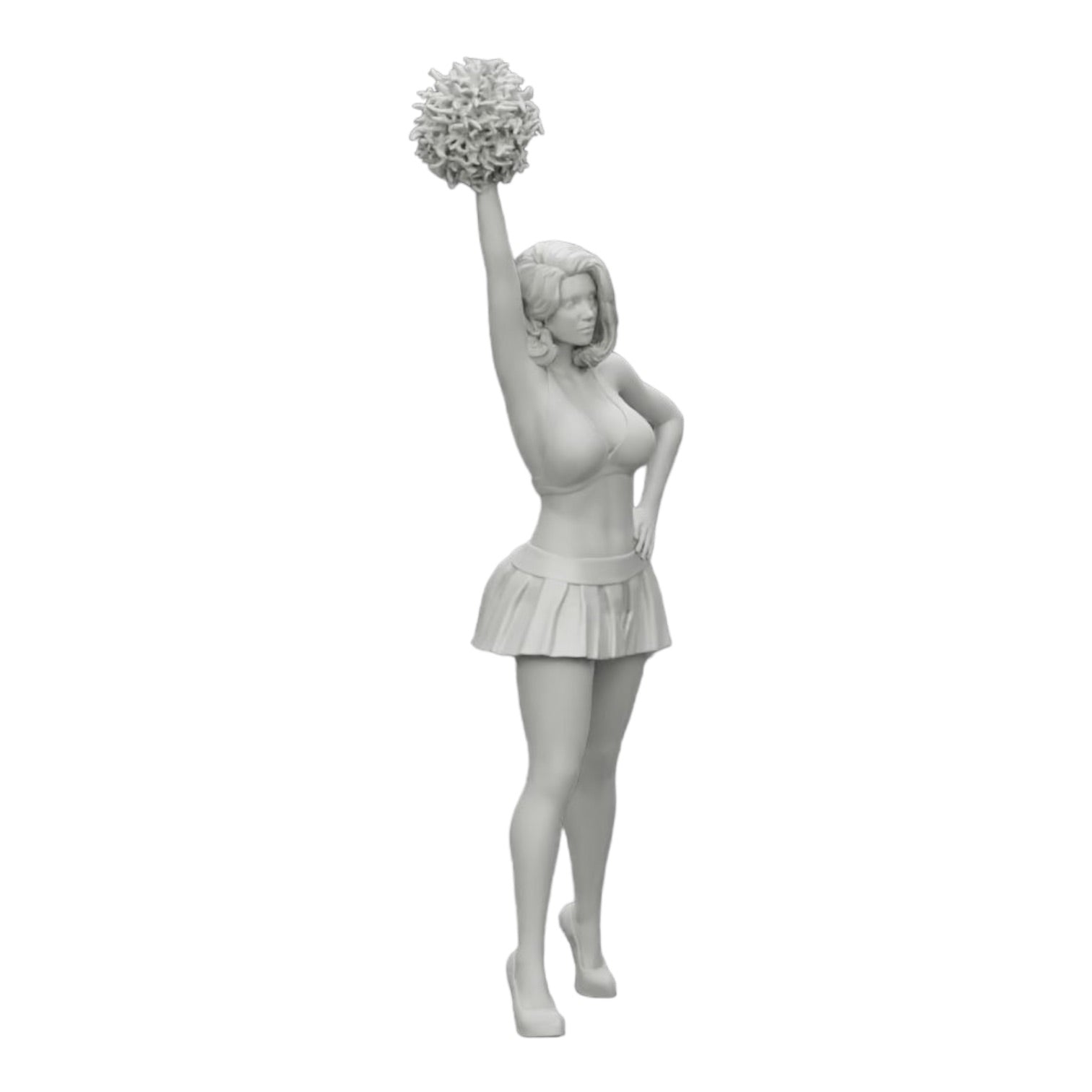 Diorama model building product photo 0: Young girl/ cheerleader with pom poms cheering (Ref No. A3)