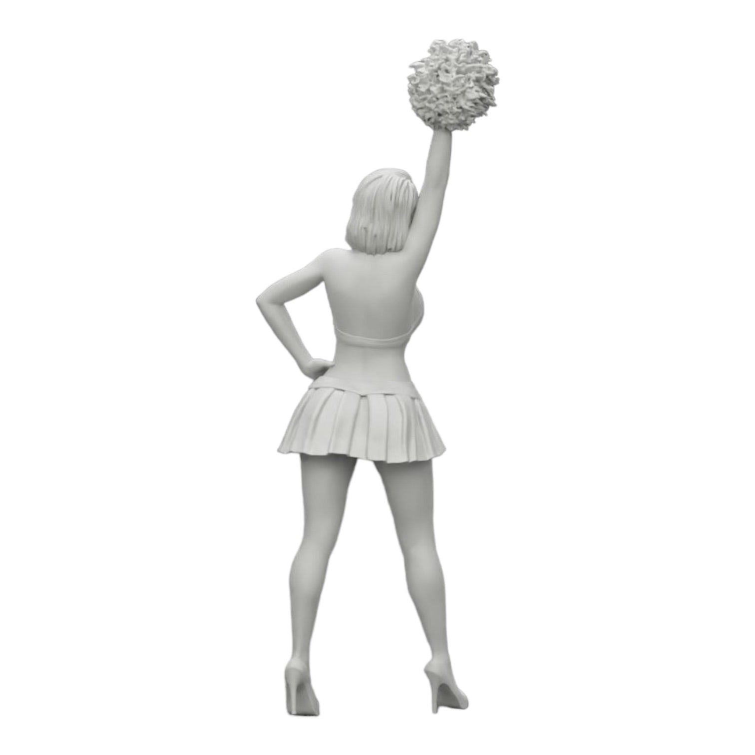 Diorama model building product photo 0: Young girl/ cheerleader with pom poms cheering (Ref No. A3)