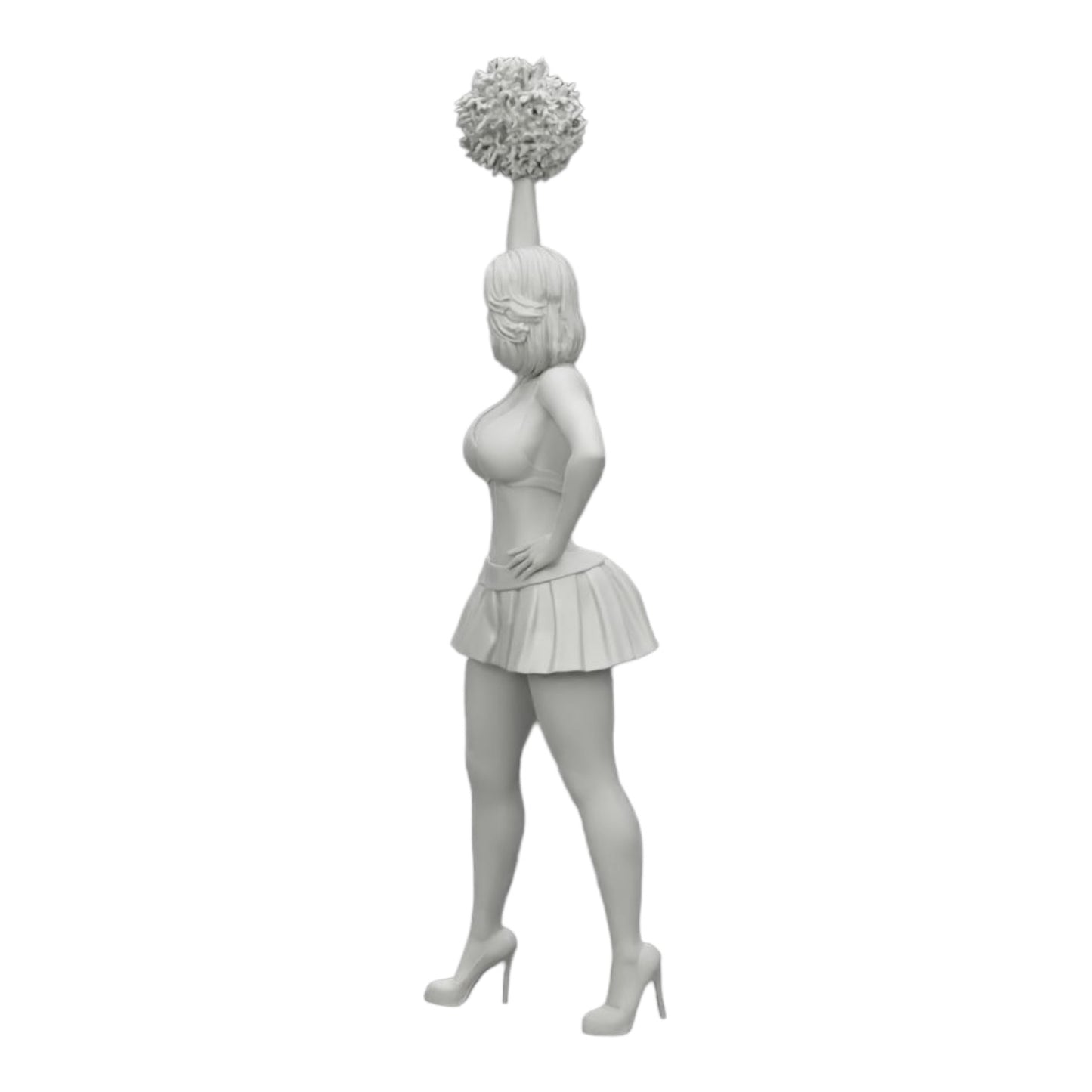 Diorama model building product photo 0: Young girl/ cheerleader with pom poms cheering (Ref No. A3)