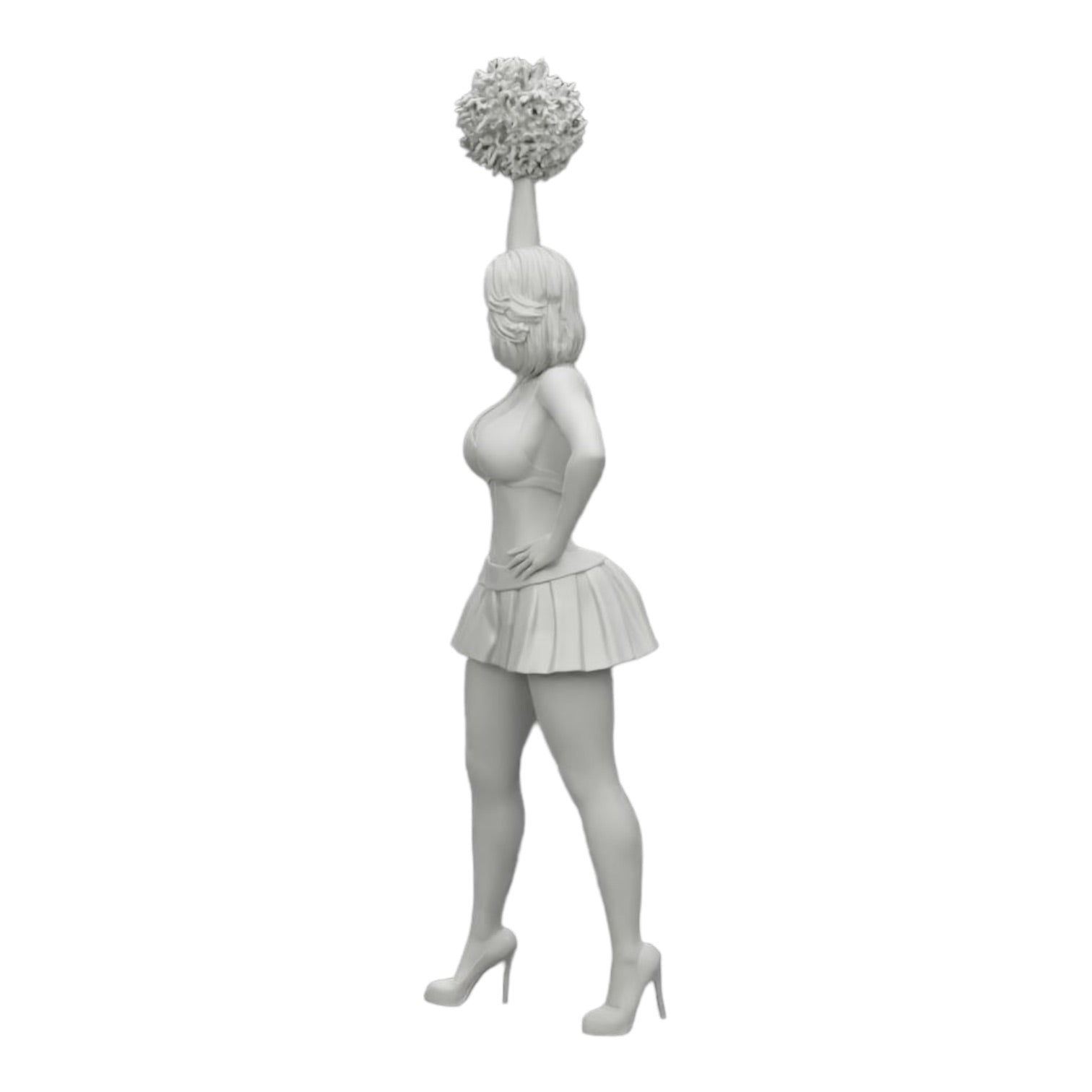 Diorama model building product photo 0: Young girl/ cheerleader with pom poms cheering (Ref No. A3)