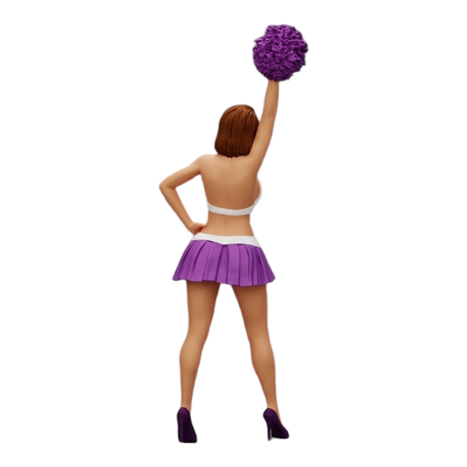 Diorama model building product photo 0: Young girl/ cheerleader with pom poms cheering (Ref No. A3)