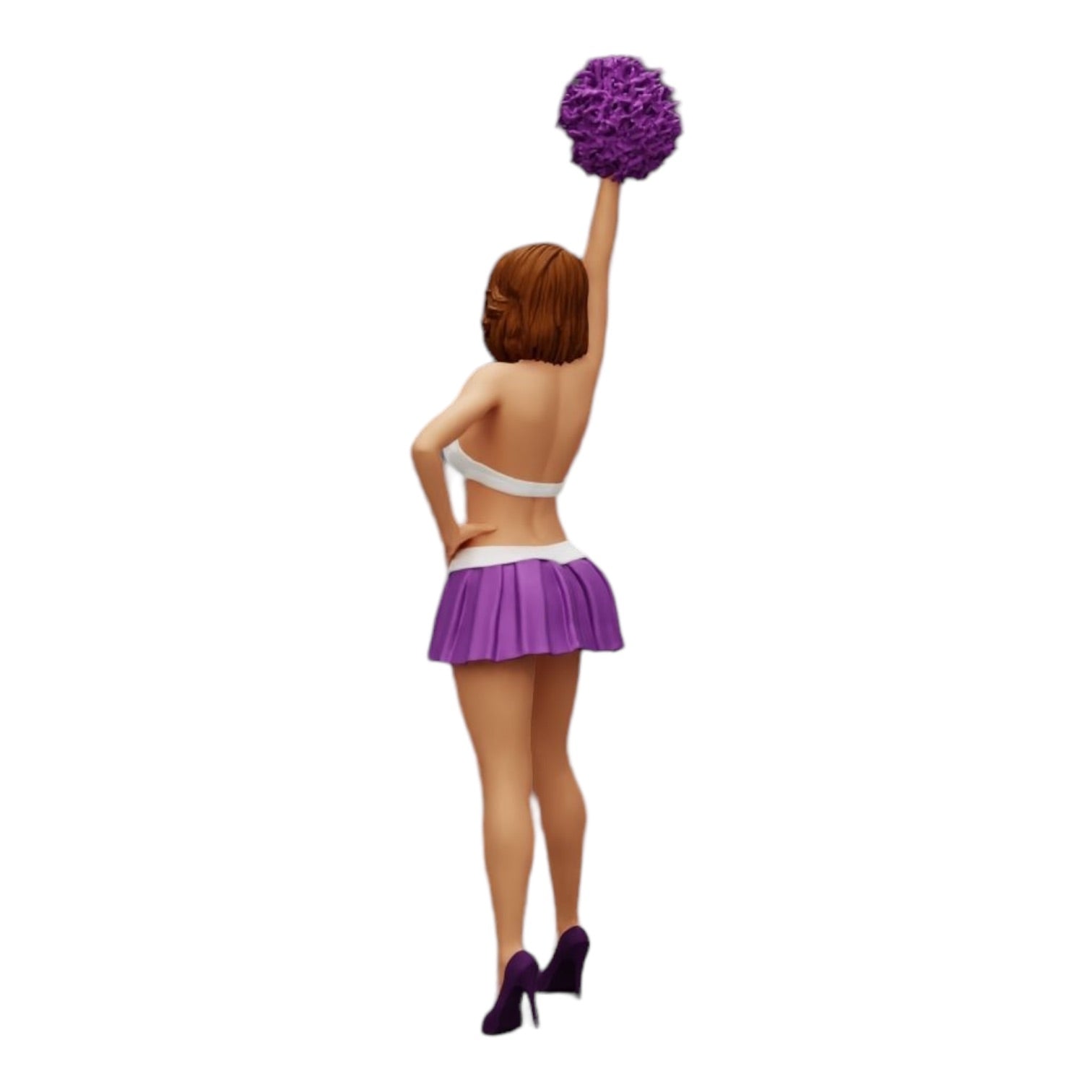 Diorama model building product photo 0: Young girl/ cheerleader with pom poms cheering (Ref No. A3)