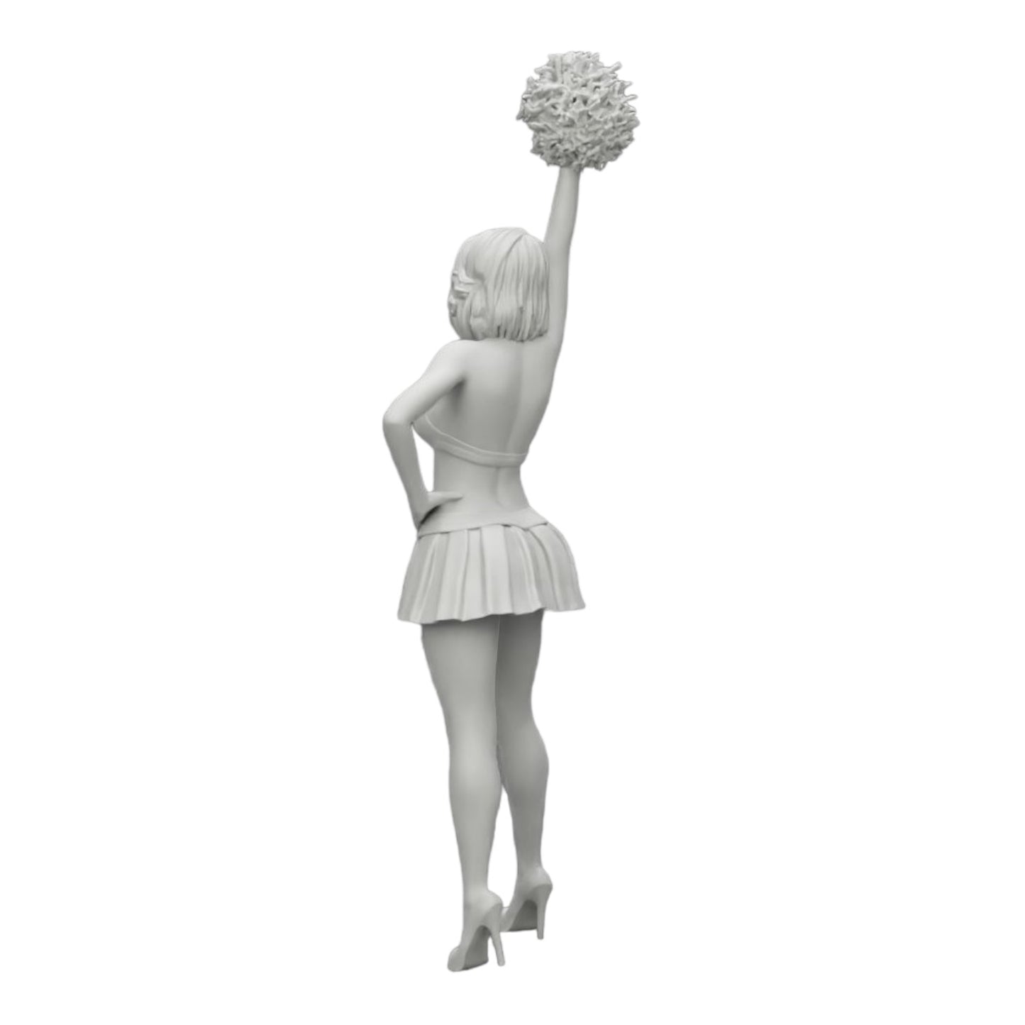 Diorama model building product photo 0: Young girl/ cheerleader with pom poms cheering (Ref No. A3)