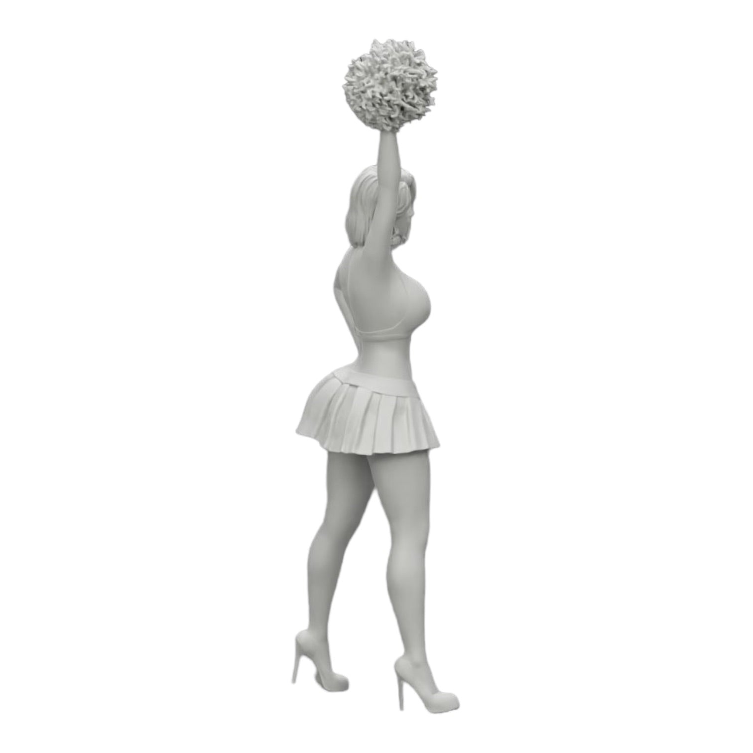 Diorama model building product photo 0: Young girl/ cheerleader with pom poms cheering (Ref No. A3)