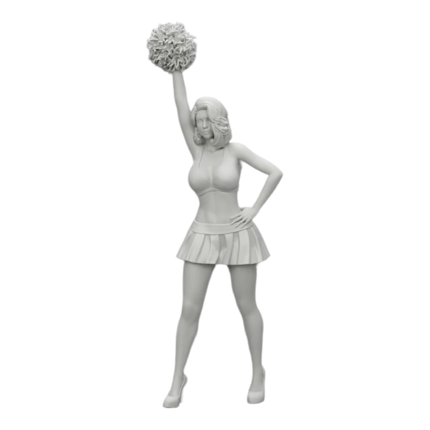 Diorama model building product photo 0: Young girl/ cheerleader with pom poms cheering (Ref No. A3)