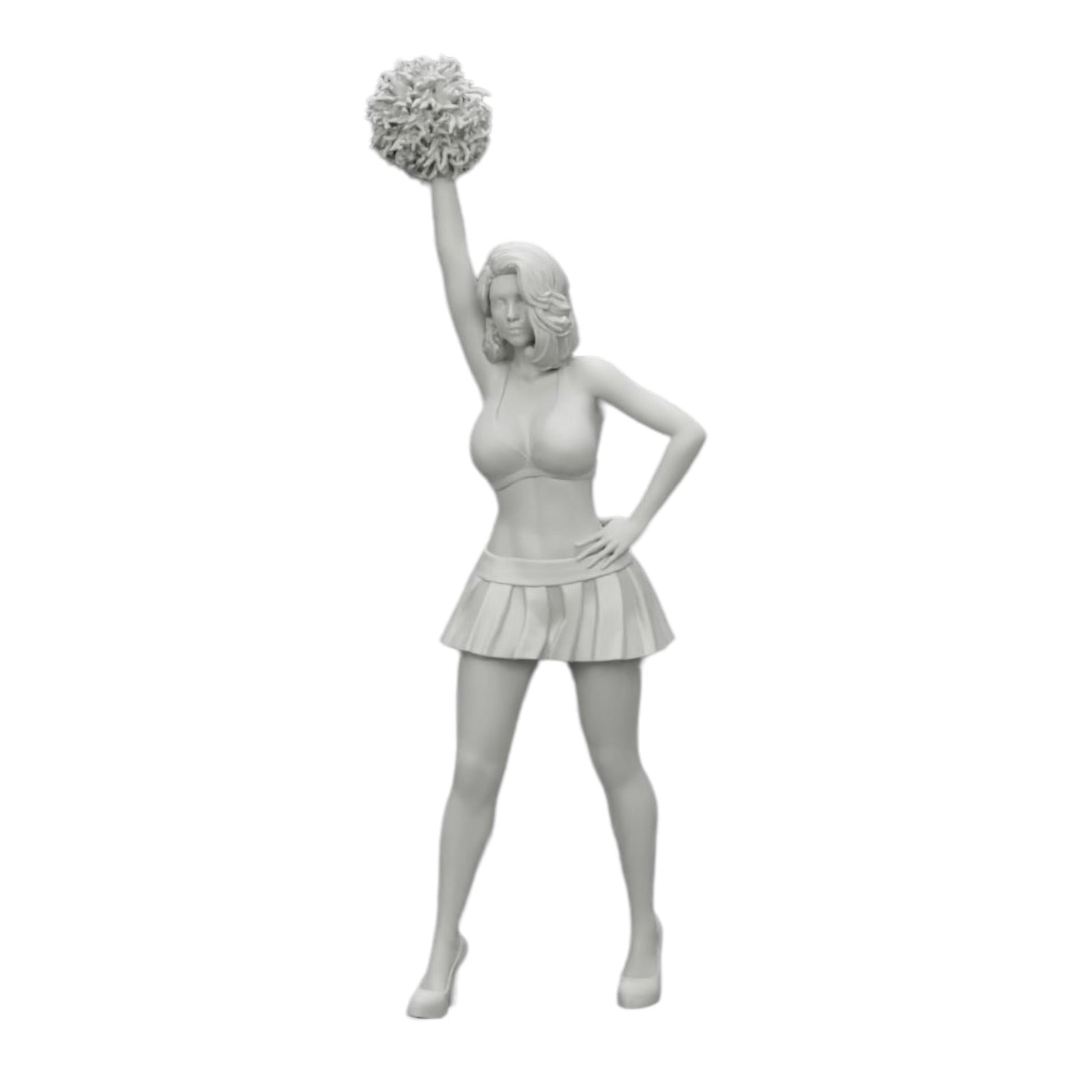 Diorama model building product photo 0: Young girl/ cheerleader with pom poms cheering (Ref No. A3)